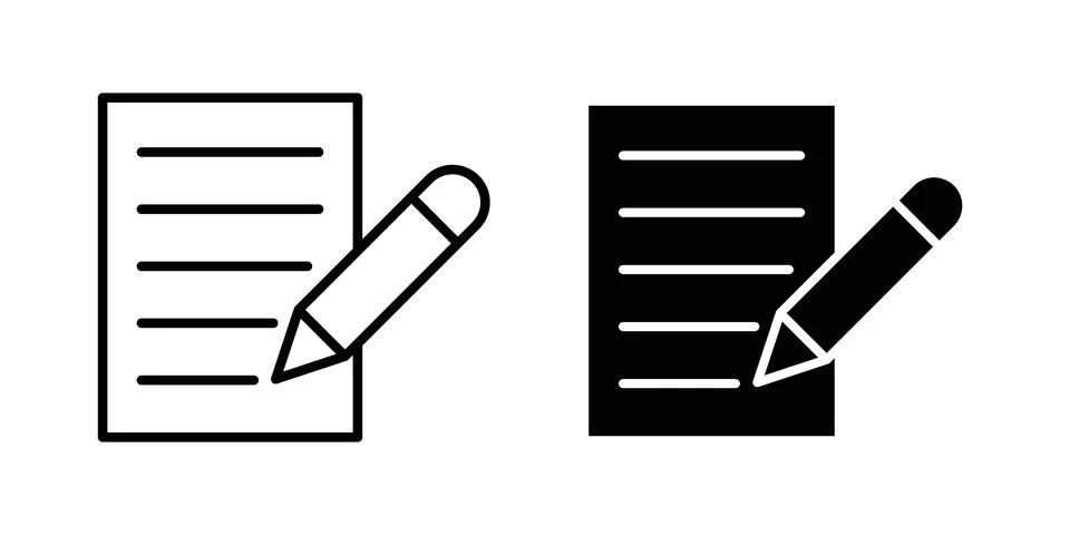 Writing icon concept. best for web design Illustrazione stock