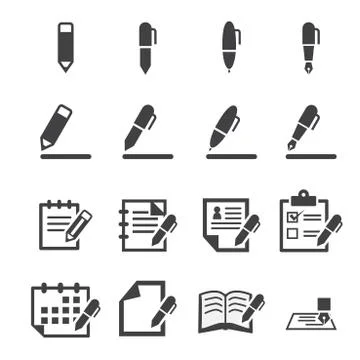 Writing icon Stock Illustration