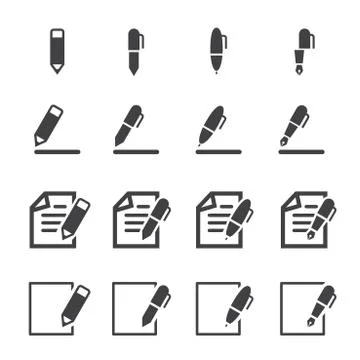 Writing icon Stock Illustration