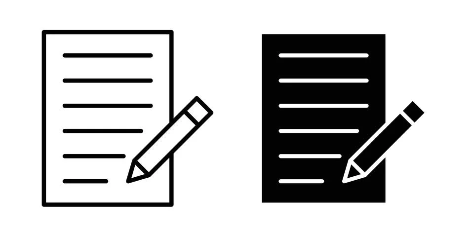 Writing icon Illustration Eps10 for web or app Stock Illustration
