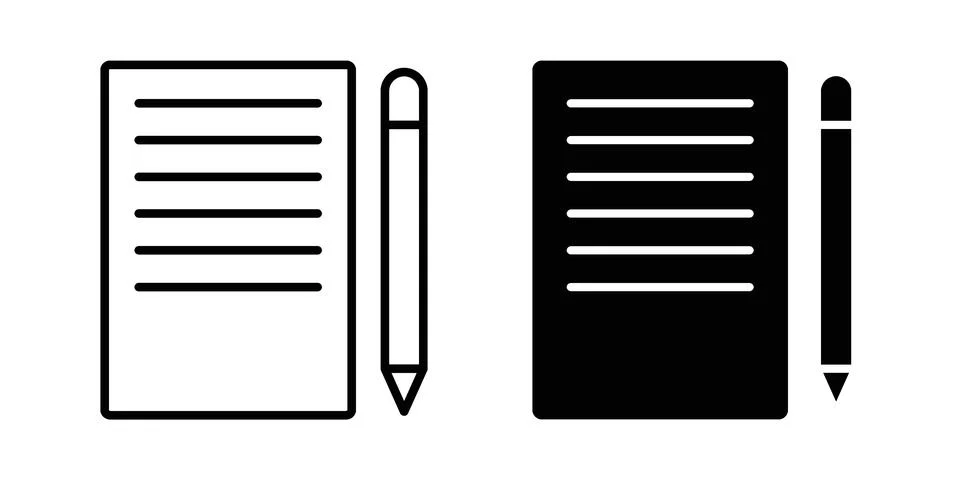 Writing icon or illustration vector symbols Stock Illustration
