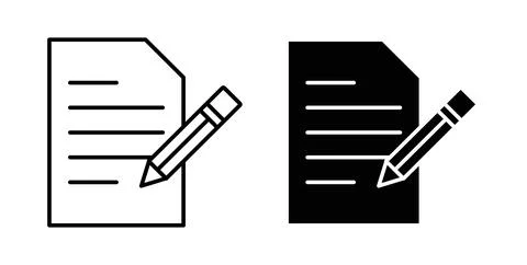 Writing icon symbol. Flat Vector illustration Stockillustratie