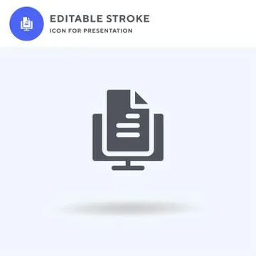 Writing icon vector, filled flat sign, solid pictogram isolated on white, log Stockillustratie