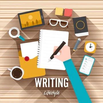 Writing Stock Illustration