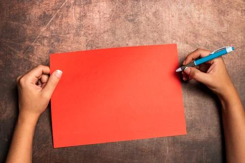 Writing Important Notes Brainstorming New Design Inspiration Composing Letter Foto stock