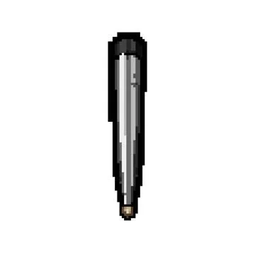 Writing interactive whiteboard pen pixel art vector illustration イラスト素材