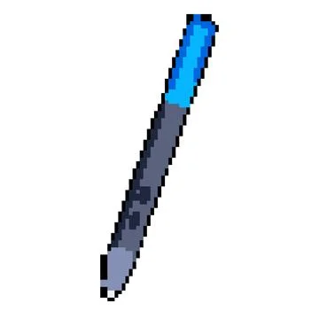 Writing interactive whiteboard pen pixel art vector illustration イラスト素材