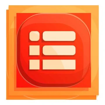 Writing interface button icon, cartoon style Stock Illustration