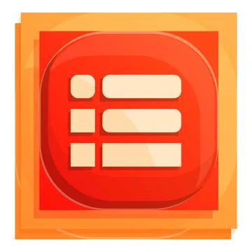 Writing interface button icon, cartoon style Stockillustratie