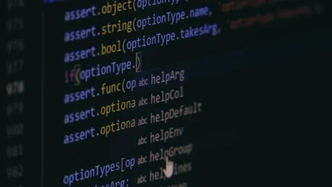 Writing Java Script Source Code Development Stock Footage