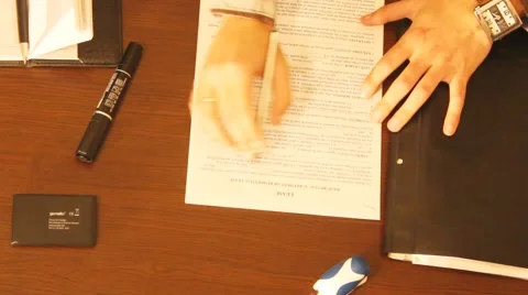 Writing lease Stock Footage 46378356