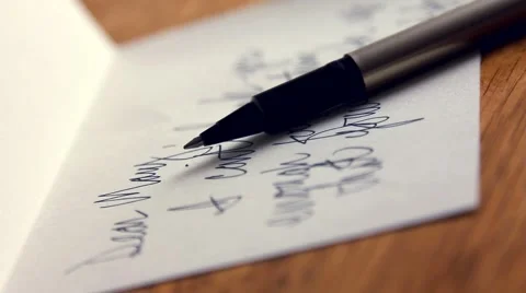 WRITING A LETTER 3 Stock Footage 2169376