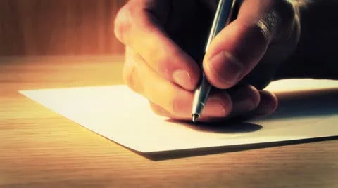 Writing a Letter - Close Up HD Stock Footage 11243960
