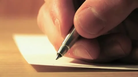 Writing a Letter - Extreme Close Up HD | Stock Video | Pond5