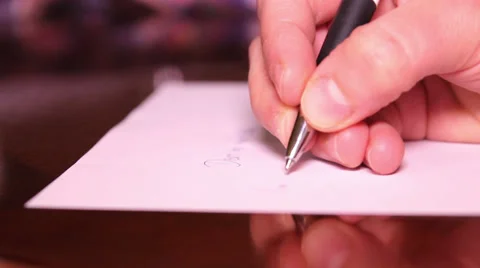 Writing Letter Stock Footage 38742327