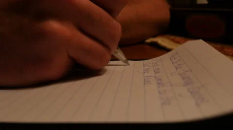 Writing a letter 스톡 동영상 44783027