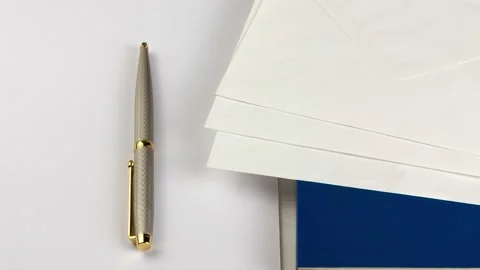 Before Writing a Letter Stock Footage 170663293