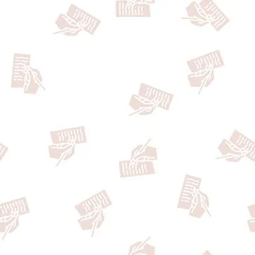 Writing letter glyph seamless pattern Illustrazione stock