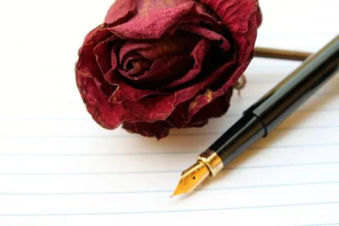 Writing a letter Stock Photos