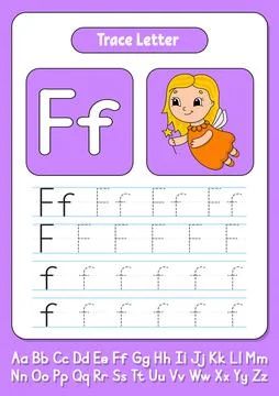 Writing letters. Tracing page. Practice sheet. Worksheet for kids. Learn alph Stock Illustration
