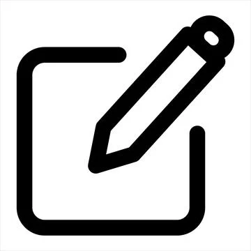 Writing line icon vector illustration isolated on white background Stock Illustration