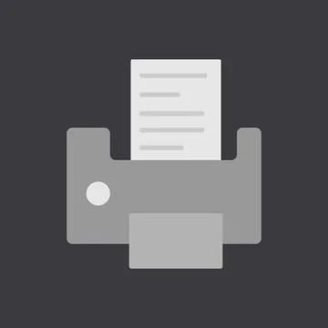 Writing machine icon. flat design. Illustrazione stock