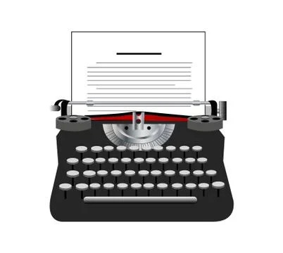 Writing machine Stock Illustration