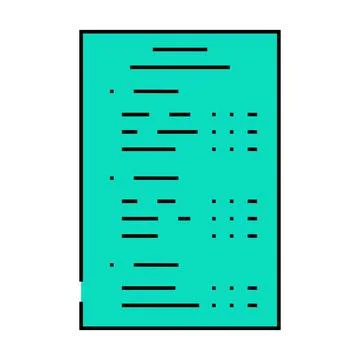 Writing manuals technical writer icon color illustration Illustrazione stock