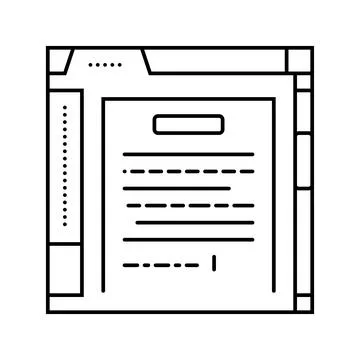 Writing manuals technical writer line icon vector illustration Stock Illustration