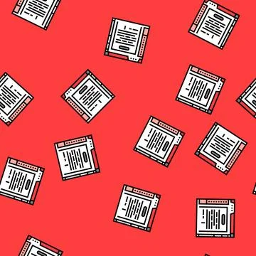 Writing manuals technical writer vector seamless pattern 스톡 일러스트