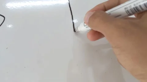 Writing with a marker Stock Footage 221886190