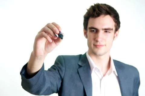 Writing with marker Stock Photos