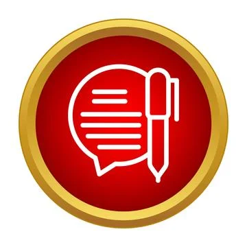 Writing message chat communication speech bubble icon Ilustração Stock