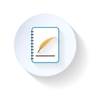 Writing message flat icon Stock Illustration