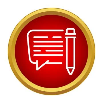 Writing message icon symbolizing feedback and communication Illustrazione stock