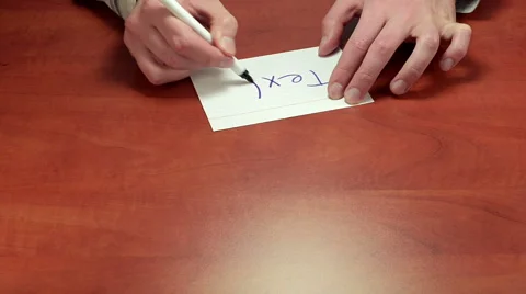 Writing message Text Vídeos de archivo 48530236