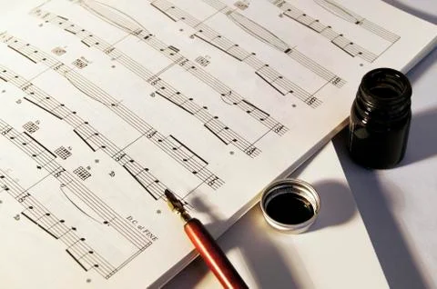 Writing Music Stock Photos
