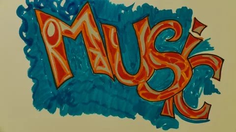 Writing Music in stop motion Stock Footage 62304940