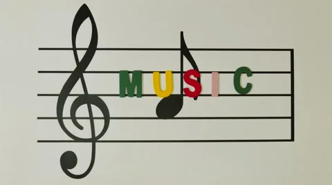 Writing Music in stop motion Stock Footage 62869562