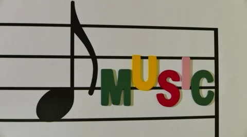 Writing Music in stop motion Stock Footage 62869563