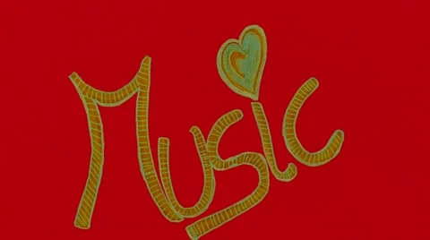 Writing Music in stop motion Video stock 64276478