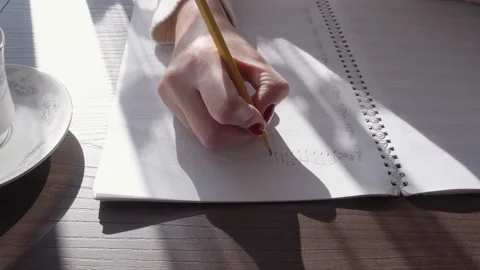 Writing a musical note Stock Footage 144544538