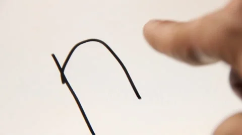 Writing "no" on a touch screen tablet computer. (1) Stock-Footage 2975885