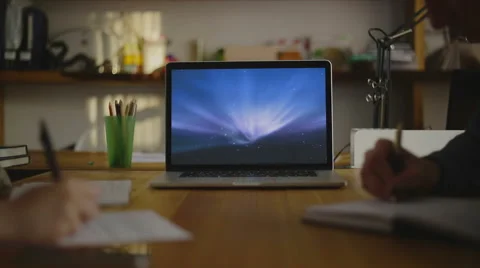 Writing note on paper. view5 Stock Footage 53110638