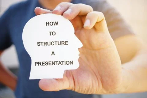 Writing note showes the text How to Structure a Presentation Stock Photos