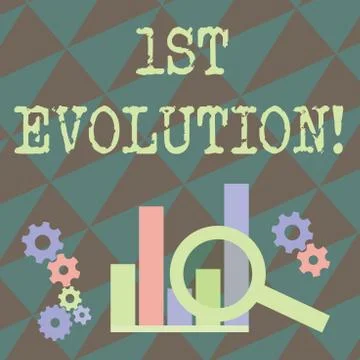 Writing note showing 1St Evolution. Business photo showcasing Change in the 스톡 일러스트