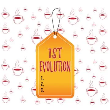 Writing note showing 1St Evolution. Business photo showcasing Change in the 스톡 일러스트