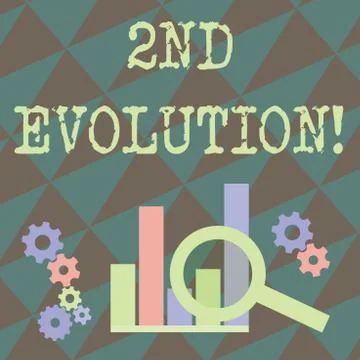 Writing note showing 2Nd Evolution. Business photo showcasing change in the Illustrazione stock