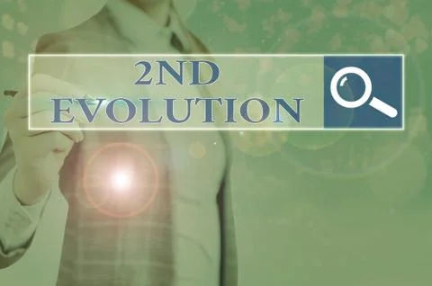 Writing note showing 2Nd Evolution. Business photo showcasing change in the Stockfoto's