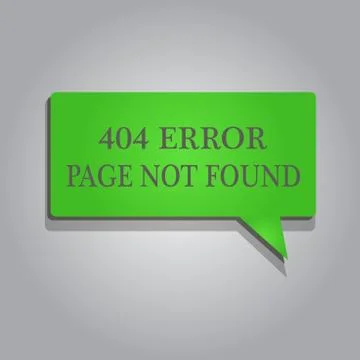 Writing note showing 404 Error Page Not Found. Business photo showcasing Webpage Stock-Illustration